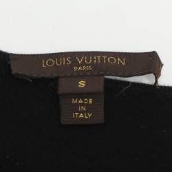 Pre Owned Louis Vuitton Black Knit Button Front Cardigan S