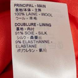 مملوكة مسبقًا فستان ميني خالي من الأكمام صوف برتقالي لوي فيتون مقاس صغير (سمول)