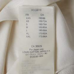 Pre Owned Louis Vuitton White Jersey Applique T-Shirt XS