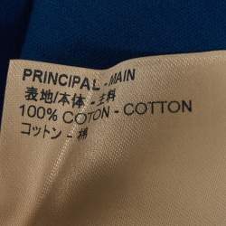 Pre Owned Louis Vuitton Blue Printed Jersey T-Shirt S