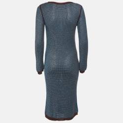 مملوكة مسبقًا فستان لويس فيتون كروشيه لوريكس أزرق بطول متوسط مقاس وسط ( ميديم )