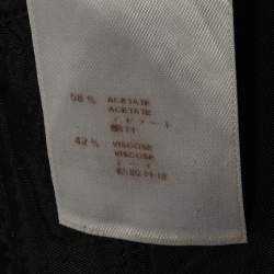 Pre Owned Louis Vuitton Navy Blue Crepe Straight Fit Trousers M