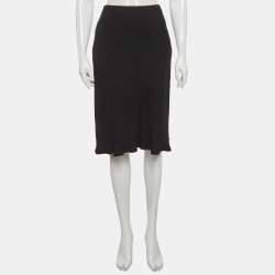 مملوكة مسبقًا Louis Vuitton Black Wool Pencil Skirt M