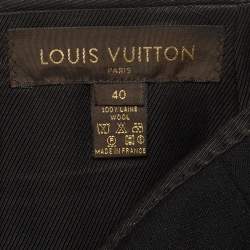 مملوكة مسبقًا Louis Vuitton Black Wool Pencil Skirt M