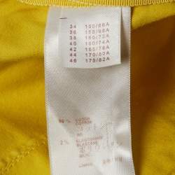 مملوكة مسبقًا بنطلون جينز لويس فويتون قطني أصفر ضيق مقاس وسط 28 بوصة