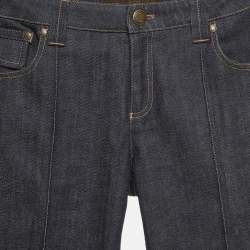 Pre Owned Louis Vuitton Navy Blue Denim Jeans S/Waist 27"