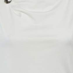 مملوكة مسبقًا تي شيرت لوي فيتون أبيض بأكمام قصيرة مقاس صغير جداً - إكس سمول