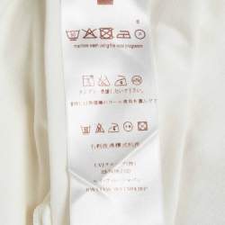 مملوكة مسبقًا تي شيرت لوي فيتون أبيض بأكمام قصيرة مقاس صغير جداً - إكس سمول
