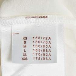 مملوكة مسبقًا تي شيرت لوي فيتون أبيض بأكمام قصيرة مقاس صغير جداً - إكس سمول