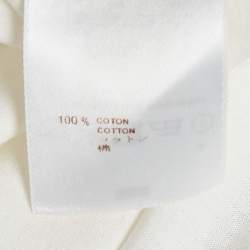 مملوكة مسبقًا تي شيرت لوي فيتون أبيض بأكمام قصيرة مقاس صغير جداً - إكس سمول