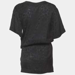 Pre Owned فستان لويس فيتون جاكار أسود ميني مقاس صغير