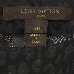 Pre Owned فستان لويس فيتون جاكار أسود ميني مقاس صغير