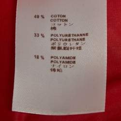 Pre Owned Louis Vuitton Red Synthetic LV Monogram Trim Hooded Jacket S