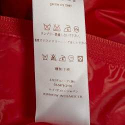 Pre Owned Louis Vuitton Red Synthetic LV Monogram Trim Hooded Jacket S