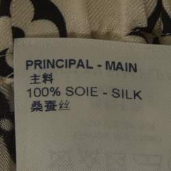 Pre Owned Louis Vuitton White Monogram Print Silk Pajama Pants M