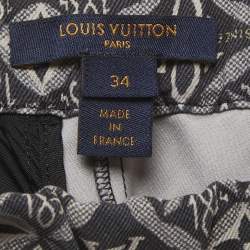 Pre Owned شورت لوي فيتون قماش حريري بطبعة شعار أحادي اللون بمقاس صغير