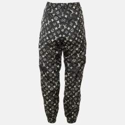 مملوكة مسبقًا Louis Vuitton Black Monogram Print Nylon Jogger Pants M