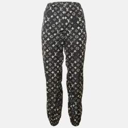 مملوكة مسبقًا Louis Vuitton Black Monogram Print Nylon Jogger Pants M