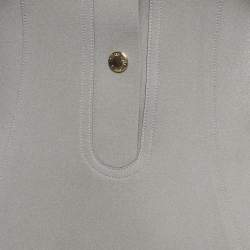 Pre Owned Louis Vuitton Grey Stretch Jersey Sleeveless Mini Dress S