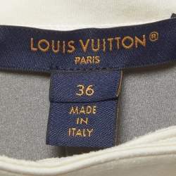 Pre Owned Louis Vuitton Grey Stretch Jersey Sleeveless Mini Dress S