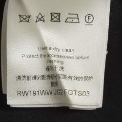 Pre Owned Louis Vuitton Black Jersey Neck Detail Side Strap T-Shirt XS