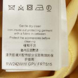 Pre Owned تي شيرت لوي فيتون أصفر بطبعة شعار بقصة فضفاضة قطنية مقاس كبير جدًا