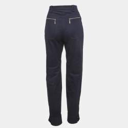 Pre Owned بنطلون لوي فيتون كارجو تويل أزرق كحلي مقاس متوسط (ميديم)