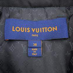 مملوكة مسبقًا Louis Vuitton Hooded Zip Coat Size 38 Black Nylon & Monogram
