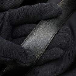 مملوكة مسبقًا Louis Vuitton Hooded Zip Coat Size 38 Black Nylon & Monogram