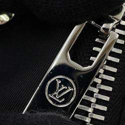 مملوكة مسبقًا Louis Vuitton Hooded Zip Coat Size 38 Black Nylon & Monogram