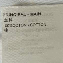 مملوكة مسبقًا طقم قميص جيرسي وحرير بنمط لويس فيتون بلون أزرق بمقاس صغير