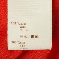 مملوكة مسبقًا تنورة لويس فيتون صوف برتقالي مطوي طول الركبة مقاس متوسط (ميديوم)