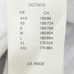 Pre Owned Louis Vuitton White Jersey Chain Print Crew Neck Half Sleeve T-Shirt S