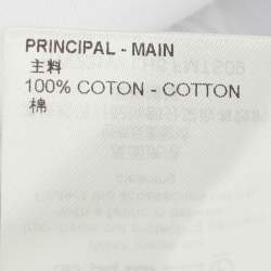 Pre Owned Louis Vuitton White Jersey Chain Print Crew Neck Half Sleeve T-Shirt S