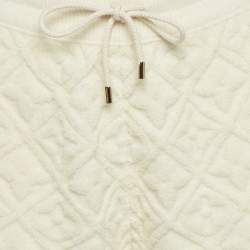 مملوكة مسبقًا شورت لويس فيتون تيري منقوش بكريم مقاس متوسط