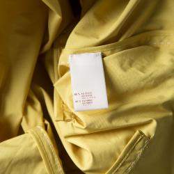 Louis Vuitton Yellow Top Stitch Detail Long Sleeve Asymmetric Shirt S