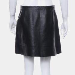 Pre Owned Louis Vuitton Vintage Leather Mini Skirt