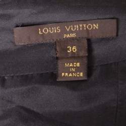 Louis Vuitton Floral Printed Silk Belted Pleated Bustier Dress S