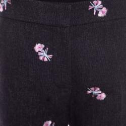 Louis Vuitton Indigo Floral Embroidered Wool Tailored Pants M