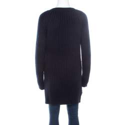 Louis Vuitton Navy Blue Sequin Embellished Button Front Cardigan M