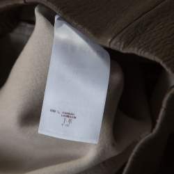 Louis Vuitton Olive Green Textured Lamb Leather Pants M