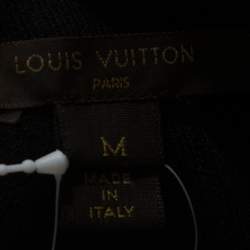 Louis Vuitton Black Wool and Mohair Blend Long Sleeve Dress M