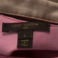 Louis Vuitton Pink Knit Sequin Embellished Detachable Collar Top L