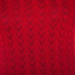 Louis Vuitton Red Cashmere Knit Peplum Top XL