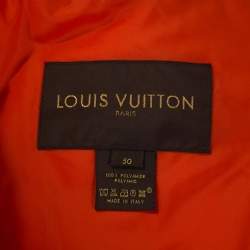 Pre Owned Louis Vuitton Blue Nylon Sleeveless Puffer Jacket XXL