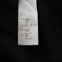 Louis Vuitton Black Leather Cropped Zip Front Jacket M