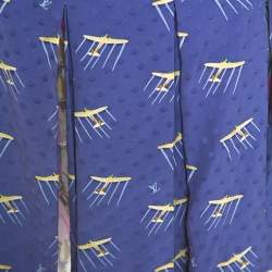 Pre Owned Louis Vuitton Purple Printed Polka Dot Silk Pleated Skirt M