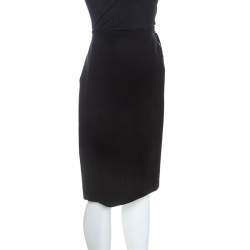 Louis Vuitton Black Wool Sheath Skirt M