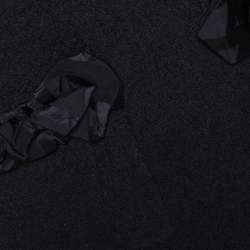 Pre Owned Louis Vuitton Black Wool Blend Sleeveless Shift Dress S