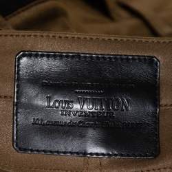Louis Vuitton Brown Coated Cotton & Wool Trim Pants M